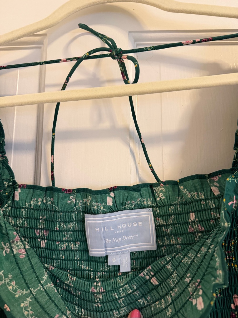 Hill House Green Floral Puff-Sleeve Midi Dress - Picture 4 of 4
